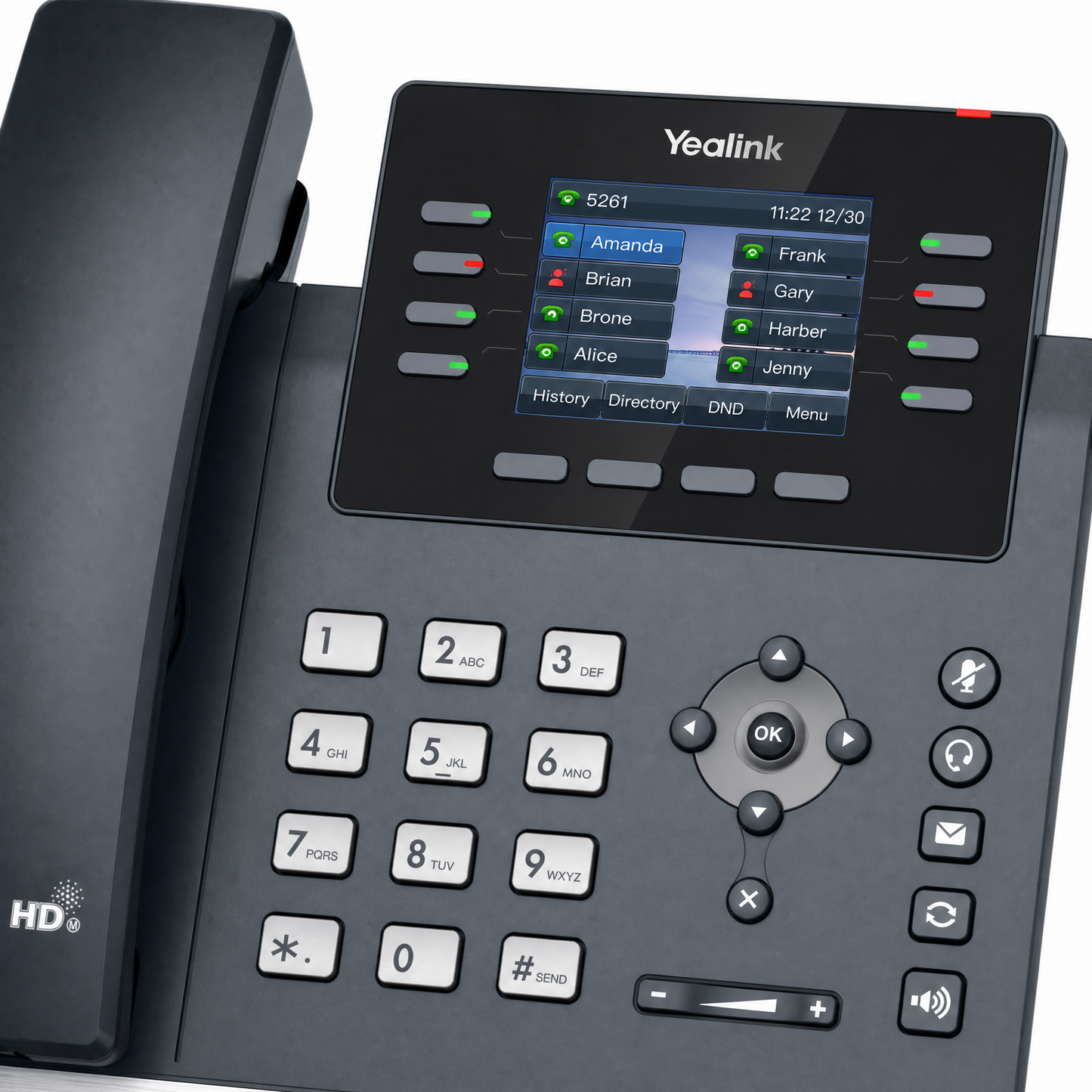 Yealink SIP-T44U IP Phone | 12-Line Gigabit VoIP Desk Phone with Color Display for Enterprise