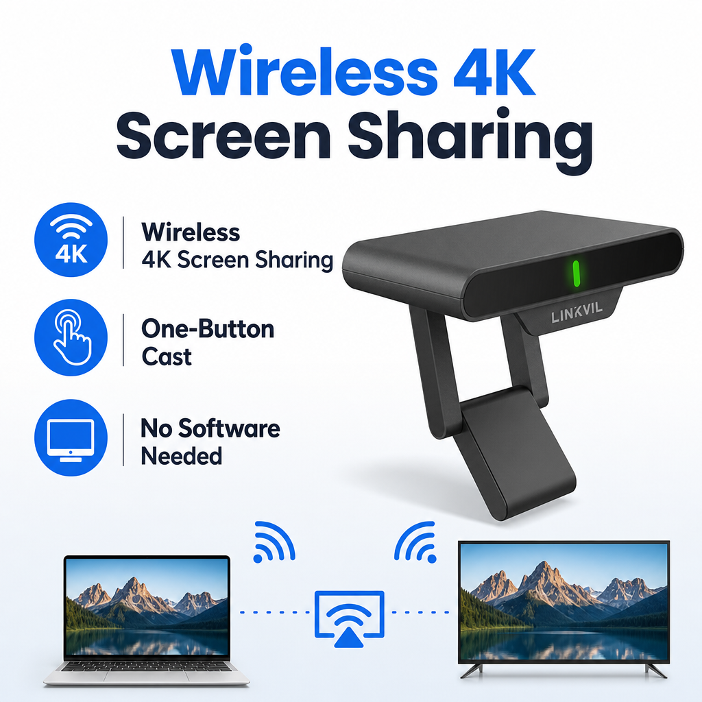 Fanvil CA400 wireless 4K screen sharing with one-button cast and no software required