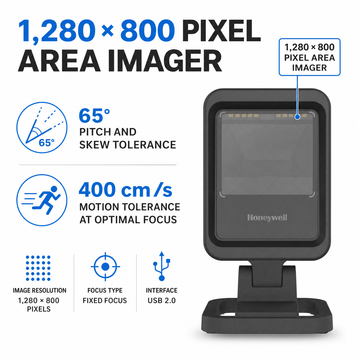 Honeywell Genesis XP 7680g Hands-Free Presentation Barcode Scanner for Retail & Healthcare
