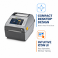 Zebra ZD621 ZD6A043-301F00EZ 4-Inch Thermal Transfer Desktop Printer with 300 DPI Resolution