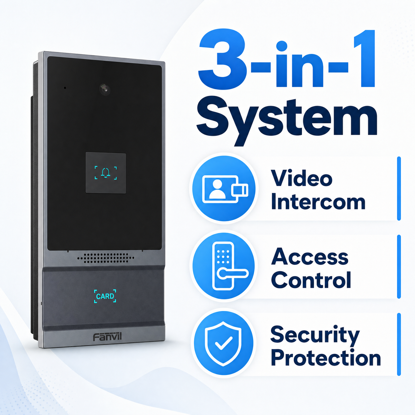 Fanvil i62 SIP Video Door Phone with 2MP Camera and IP66 Weatherproof Access Control Intercom