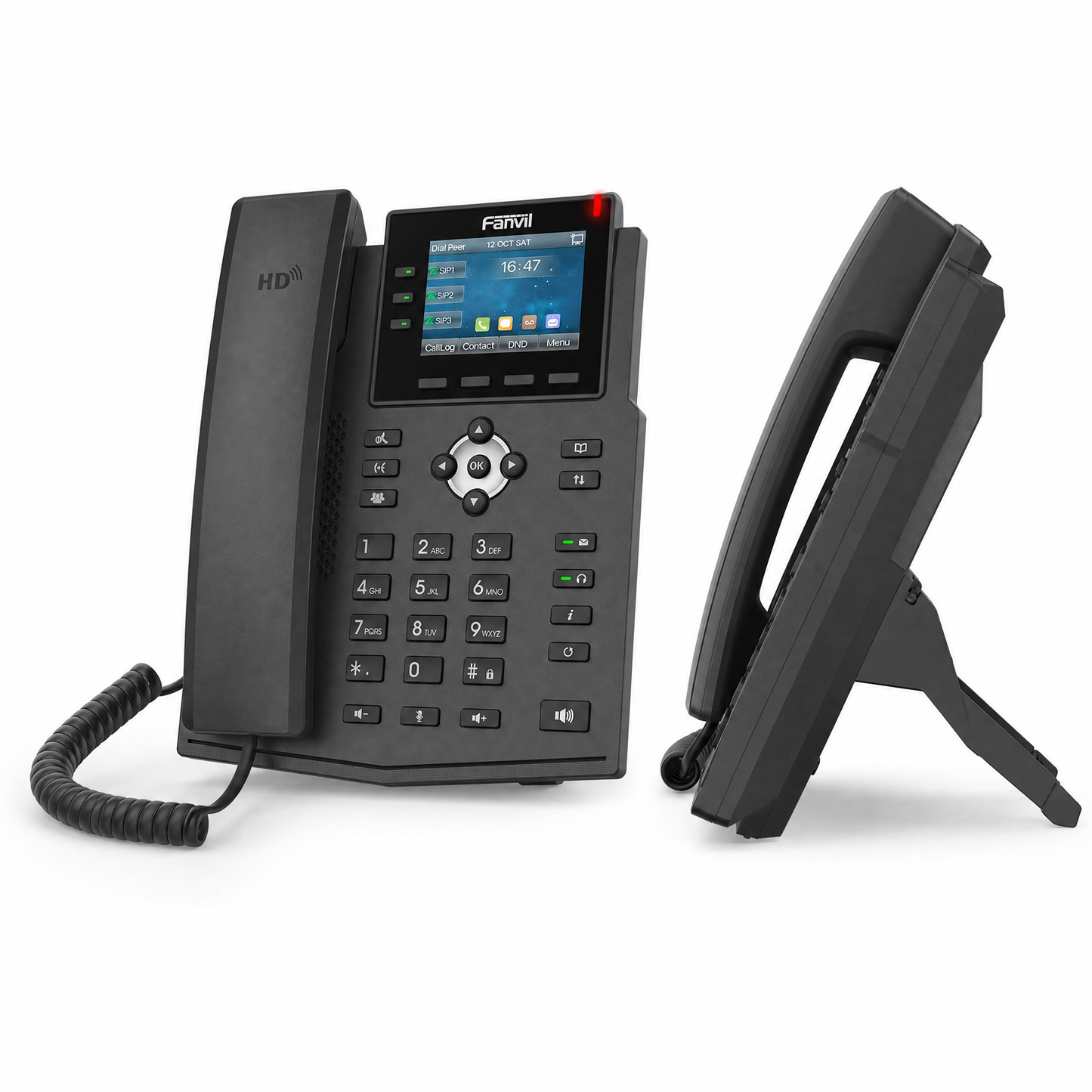 Fanvil X3U IP Phone - 6-Line Gigabit VoIP Desk Phone with 2.8-Inch Color Display for Office