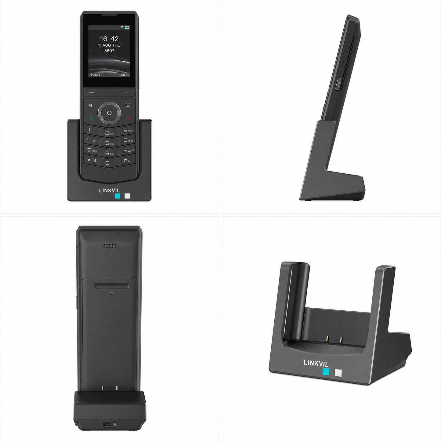 Fanvil Linkvil W611W IP67 Ruggedized Wi-Fi 6 Cordless VoIP Phone with Bluetooth for Enterprise Mobility