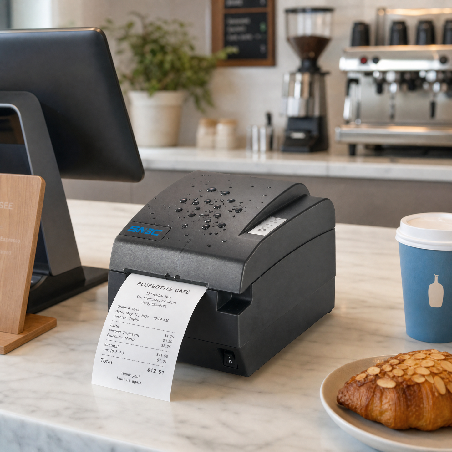 SNBC BTP-R580II 80mm Thermal Receipt Printer with IPX1 Splash-Proof Design for POS and Restaurant Systems