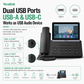 Yealink SIP-T87W Executive IP Phone with 7-Inch Touchscreen, Wi-Fi 6 & Bluetooth 5.0