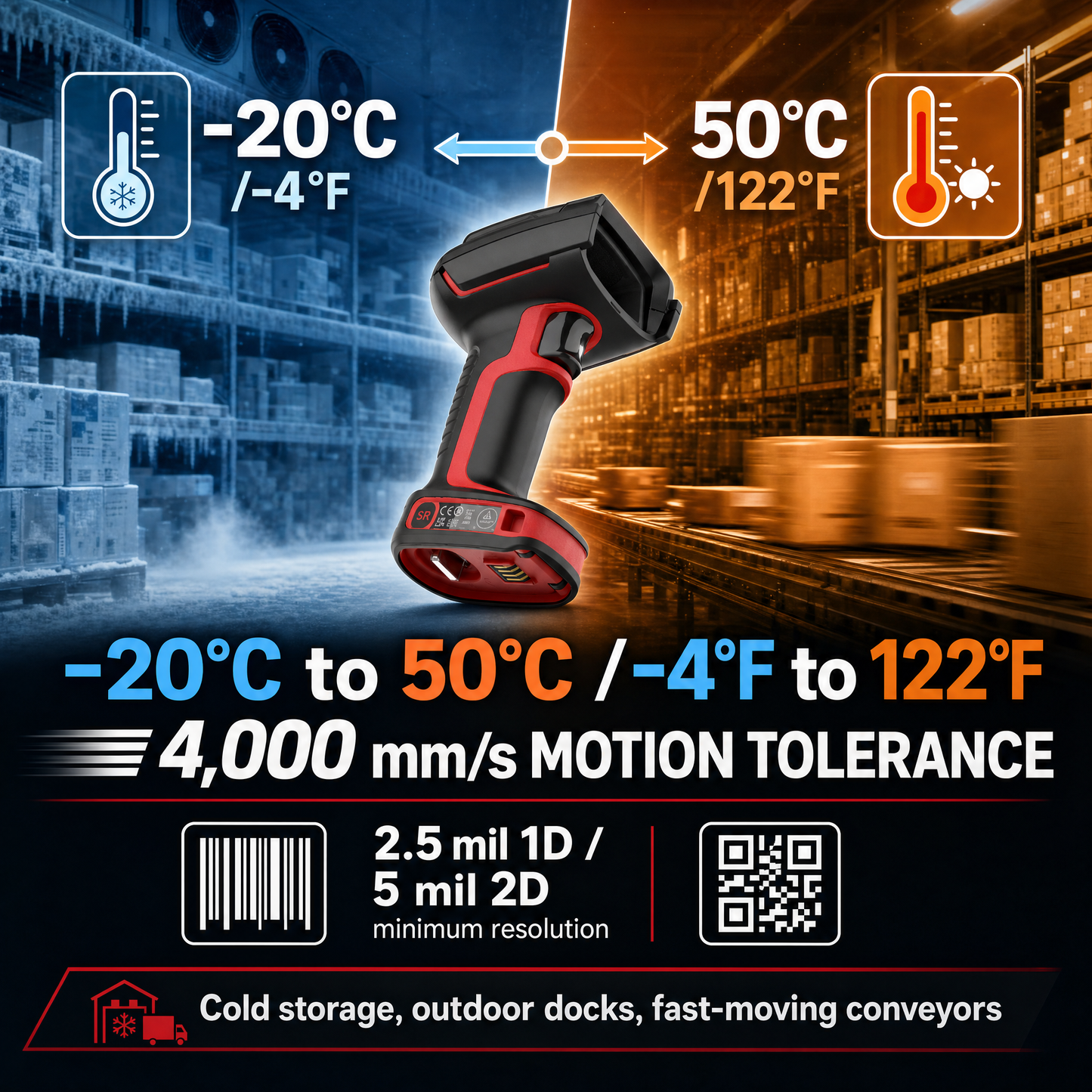 Honeywell Granit Ultra 2105i Wireless Barcode Scanner - Ultra-Rugged Area Imager for Warehouse & Manufacturing