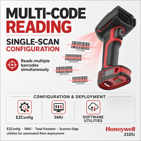 Honeywell Granit Ultra 2105i Wireless Barcode Scanner - Ultra-Rugged Area Imager for Warehouse & Manufacturing