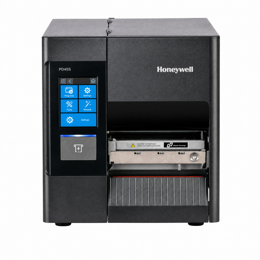 Honeywell PD45S Industrial Thermal Transfer & Direct Thermal Label Printer, 4-inch Commercial Barcode & Shipping Printer, 300 DPI High-Resolution USB Model with LED Icon Control, PD4500B00300000300