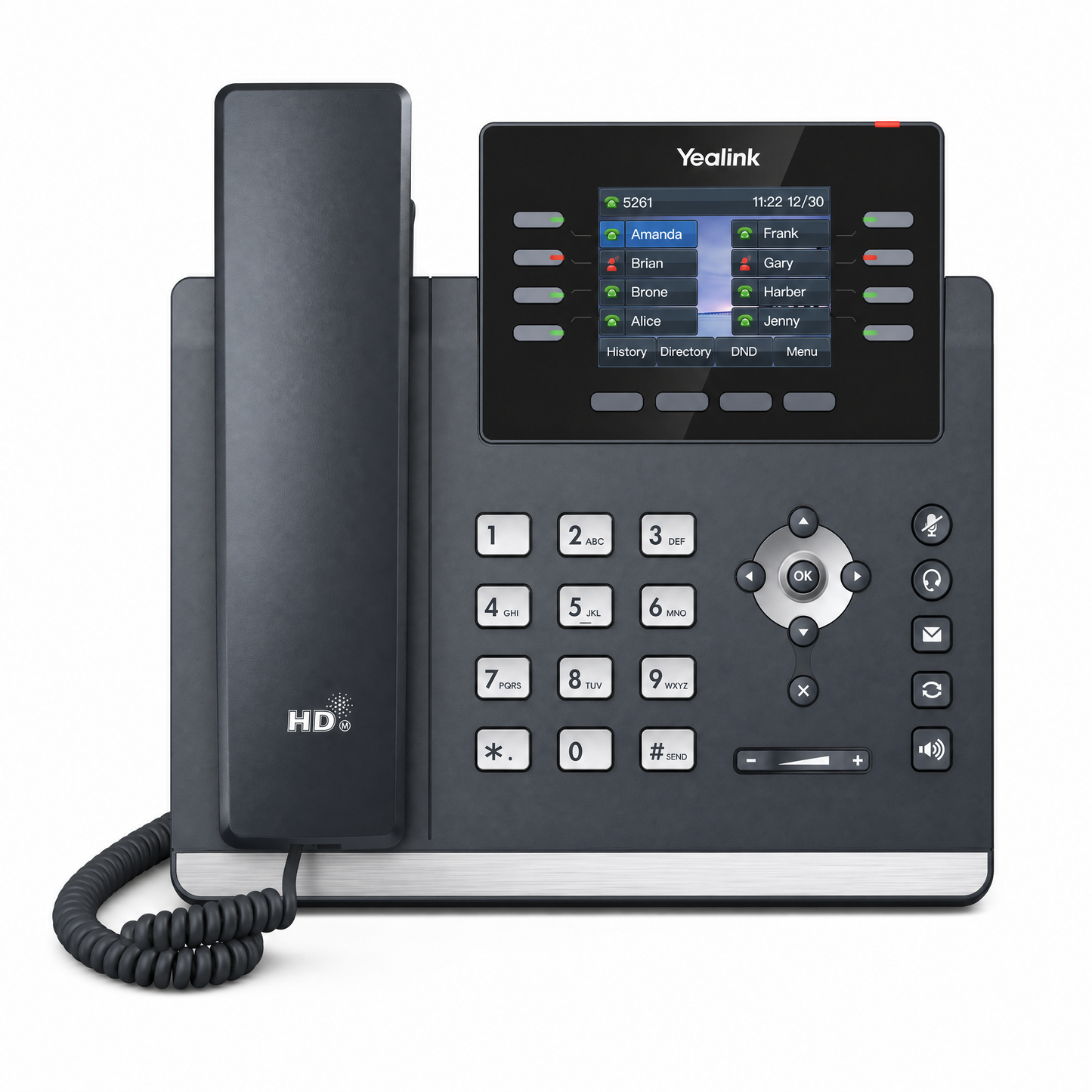 Yealink SIP-T44U IP Phone | 12-Line Gigabit VoIP Desk Phone with Color Display for Enterprise