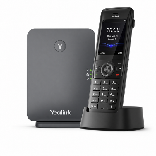 Yealink W78P DECT Wireless IP Phone System with 10 Handset Support for Scalable Enterprise Voice