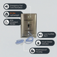Alpha Communications E-114-1 Emergency Pull Cord Station — Dual Latching Normally-Open Contacts, No Indicator Light, Stainless Steel Stamped Faceplate, 6-Ft Nylon Cord, Single-Gang Box Mount