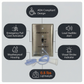 Alpha Communications E-114-1 Emergency Pull Cord Station — Dual Latching Normally-Open Contacts, No Indicator Light, Stainless Steel Stamped Faceplate, 6-Ft Nylon Cord, Single-Gang Box Mount