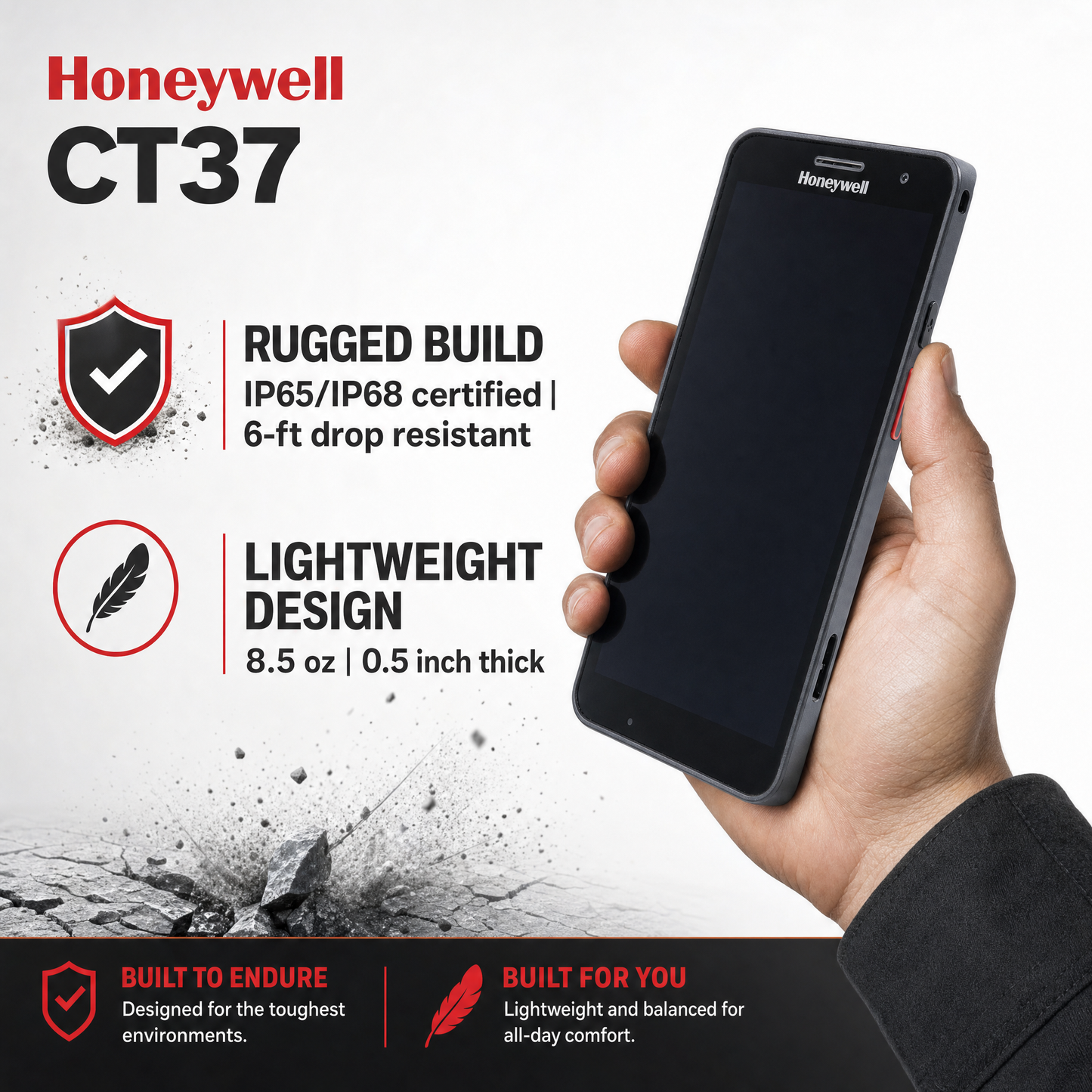 Honeywell CT37 Mobile Computer with 5G & Wi-Fi 6E for Enterprise Workforce