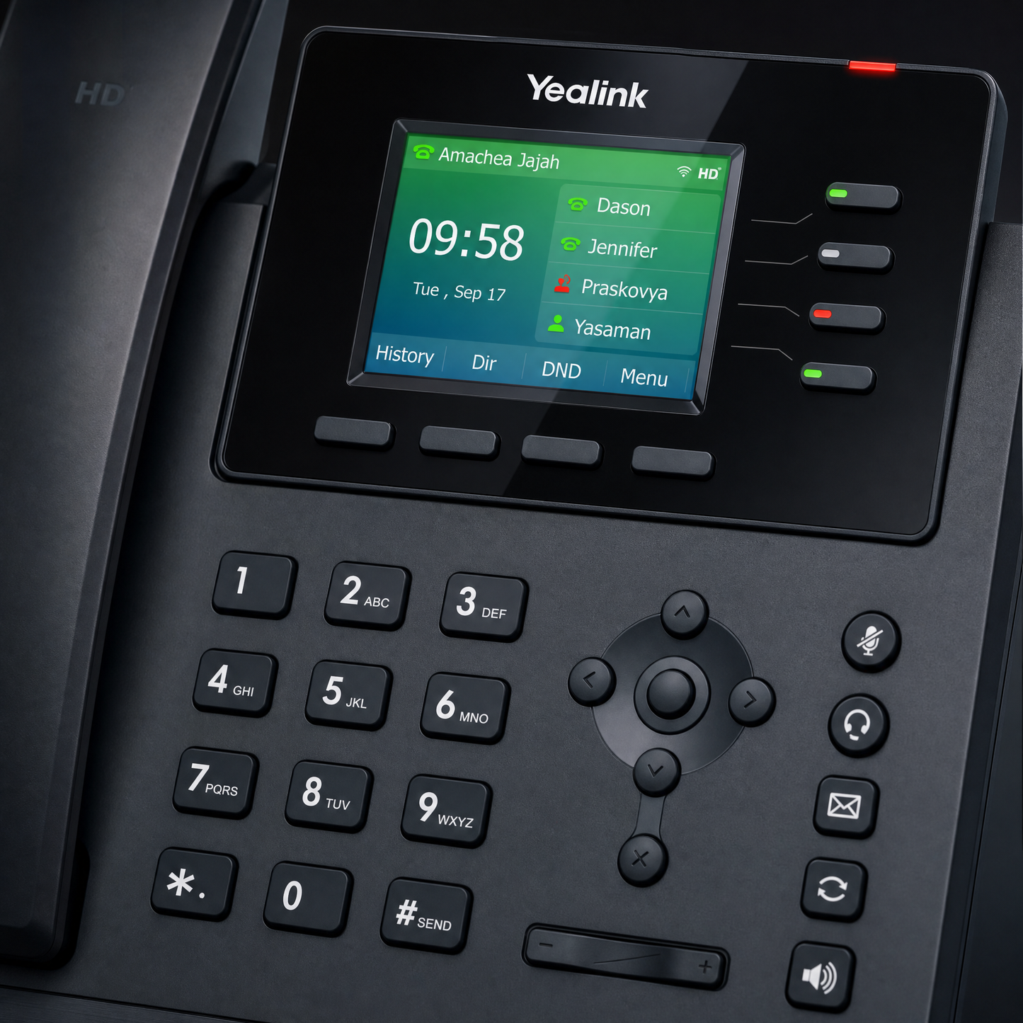 Yealink SIP-T34W IP Phone with Built-In Dual-Band Wi-Fi for Enterprise VoIP Communications