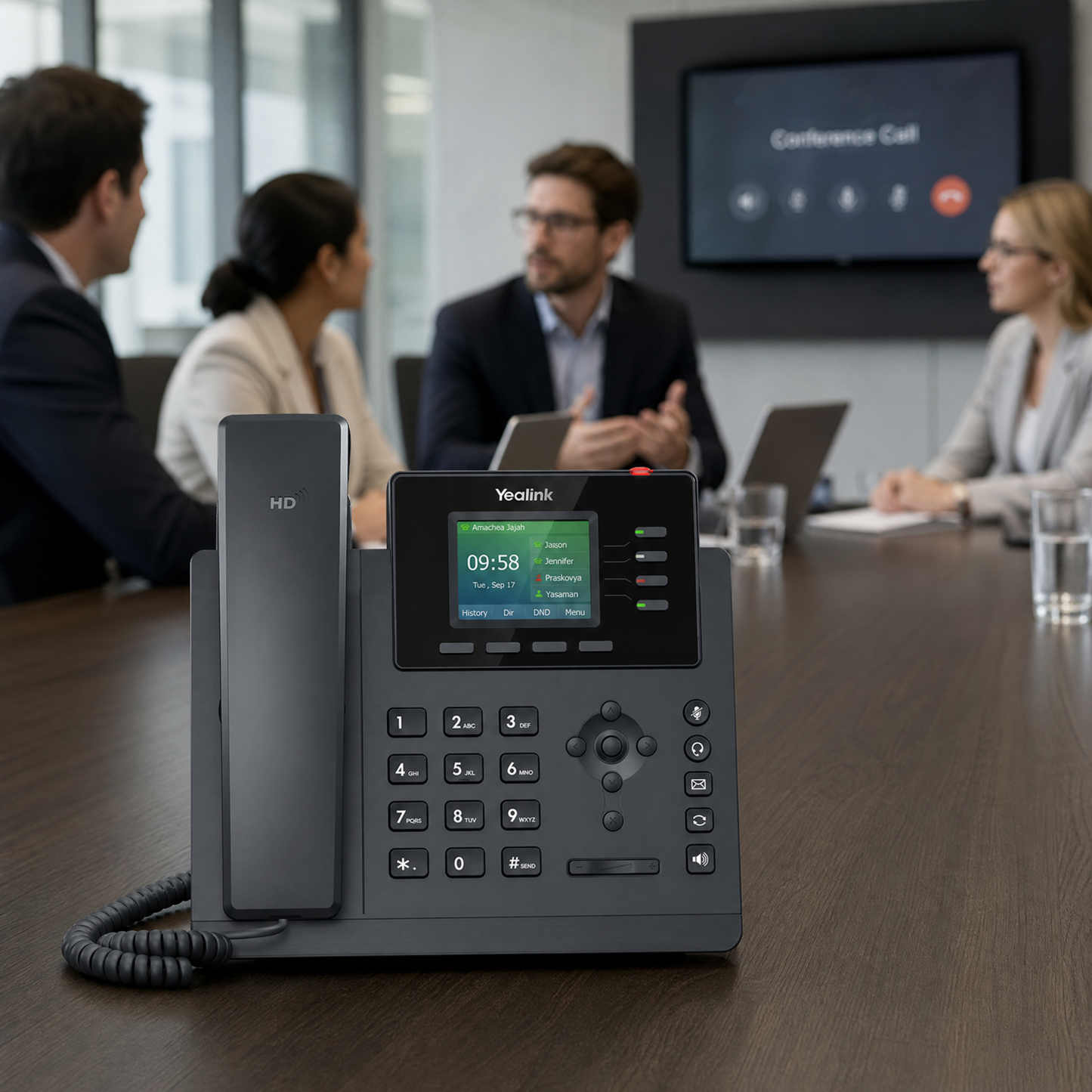 Yealink SIP-T34W IP Phone with Built-In Dual-Band Wi-Fi for Enterprise VoIP Communications