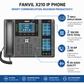 Fanvil X210 V2 Enterprise IP Phone with 2.4" Color Display and Dual Gigabit Ethernet Ports