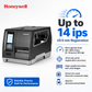 Honeywell PM45 Industrial Thermal Label Printer, 203/300/400/600 DPI, Ethernet Connectivity with Wireless Option