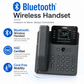 Fanvil V62 Pro IP Phone with Bluetooth Wireless Handset - 12 SIP Lines, 2.8" Color Display, HD Audio