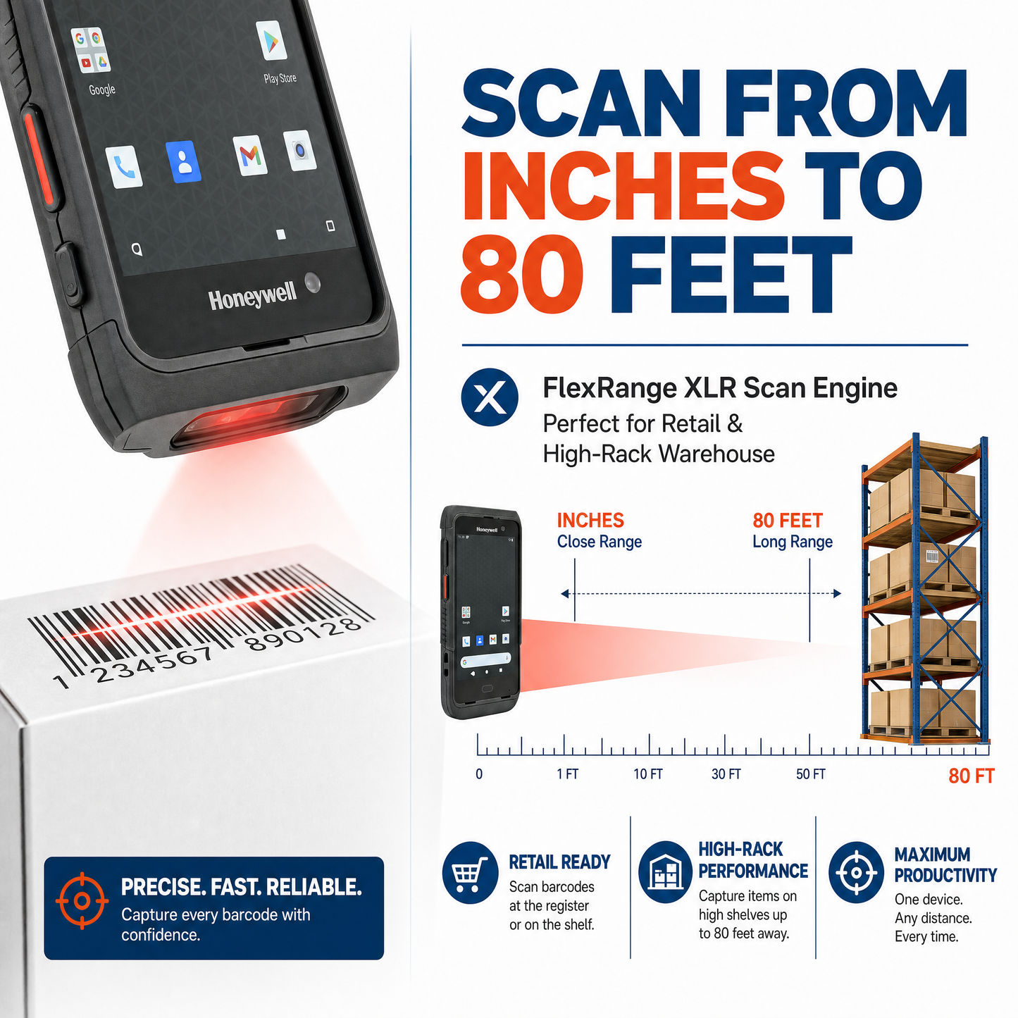 Honeywell CT45XP  (SIM+WLAN) Mobile Computer - Rugged Android Handheld with FlexRange Scanner for Enterprise