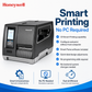 Honeywell PM45 Industrial Thermal Label Printer, 203/300/400/600 DPI, Ethernet Connectivity with Wireless Option