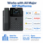 Fanvil V62 Pro IP Phone with Bluetooth Wireless Handset - 12 SIP Lines, 2.8" Color Display, HD Audio