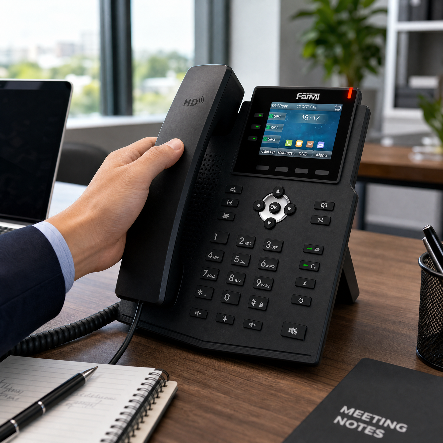 Fanvil X3U Pro Entry-Level Color IP Phone with 6 SIP Lines and HD Audio for Small Business