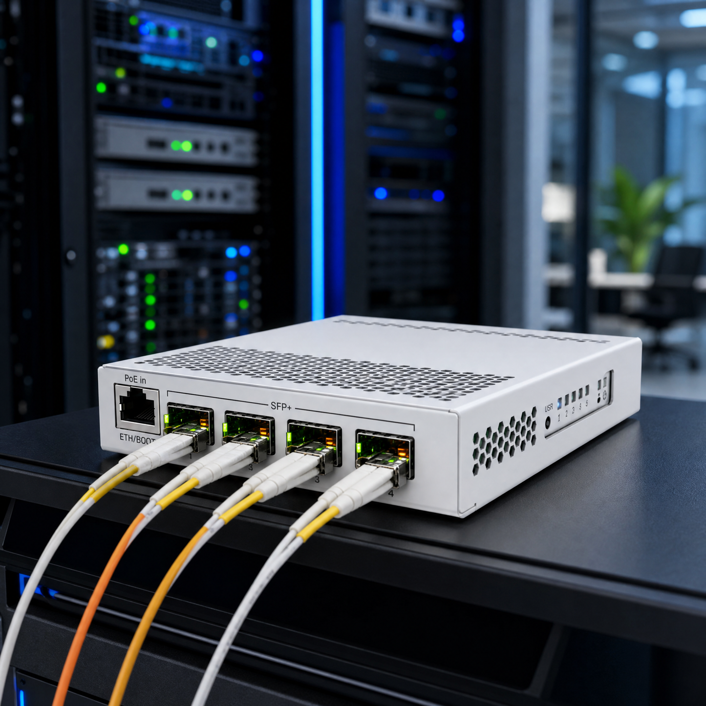 MikroTik CRS305-1G-4S+IN Desktop Switch with 4x 10GbE SFP+ Ports & 1x Gigabit Ethernet Port