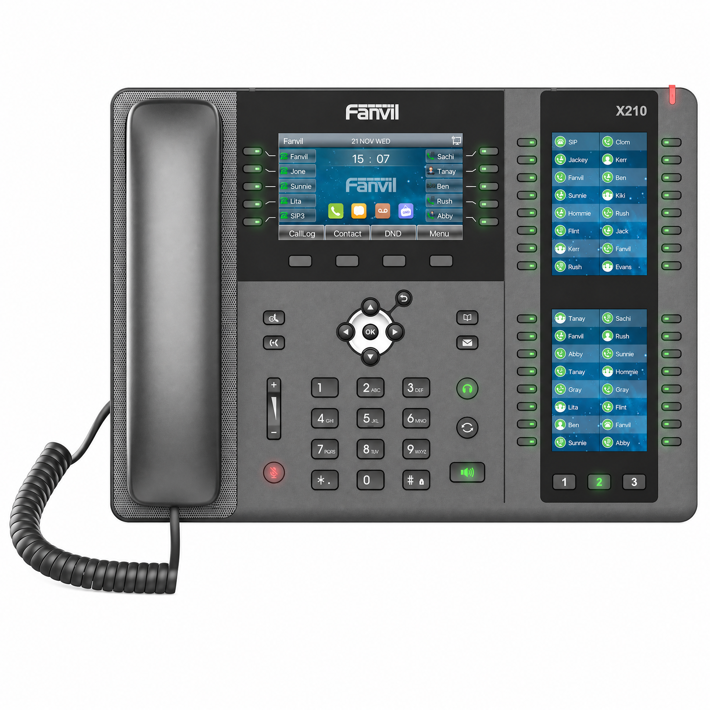 Fanvil X210i Visualization Paging Console with 20 SIP Lines and Gooseneck Microphone