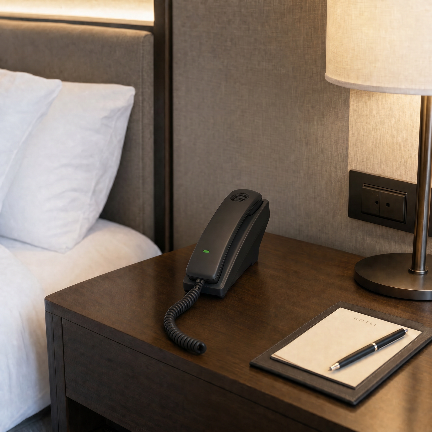 Fanvil H2U Compact IP Phone with 2 SIP Lines and PoE for Hotel Hospitality Office