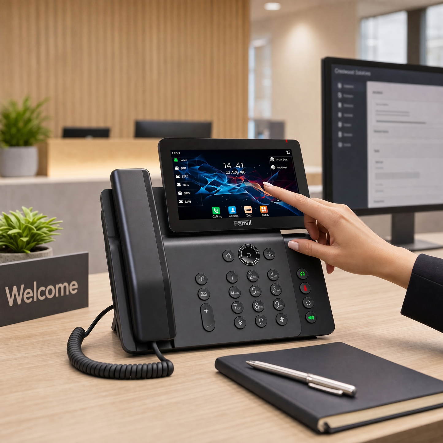 Fanvil V66 Prime Business IP Phone with 7-Inch Touchscreen and Wi-Fi 6 for Enterprise Offices
