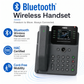 Fanvil V62 Pro IP Phone with Bluetooth Wireless Handset - 12 SIP Lines, 2.8" Color Display, HD Audio