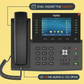 Fanvil X7C Enterprise VoIP Phone - 5-Inch 800x480 Color Touch Screen, 20 SIP Lines, 12 DSS Keys with LED, Up to 60 DSS Entries, Built-in Bluetooth, Wi-Fi via Dongle, Dual Gigabit, PoE, HD Audio, EHS Headset