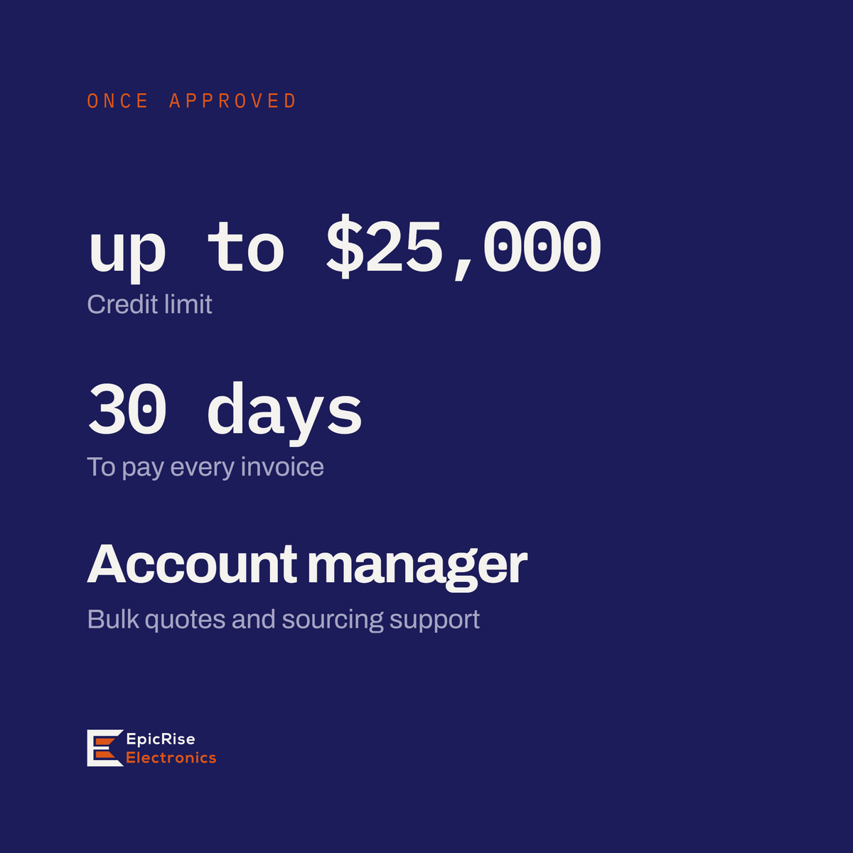 Net 30 Application Fee