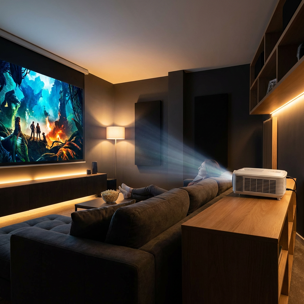 Optoma HD39HDR Full HD 1080p DLP Projector — 4,000 Lumens, HDR10 with 4K-Compatible Input, 8.4ms Enhanced Gaming Mode, 50,000:1 Dynamic Contrast, 15,000-Hour Lamp Life, 10W Built-In Speake