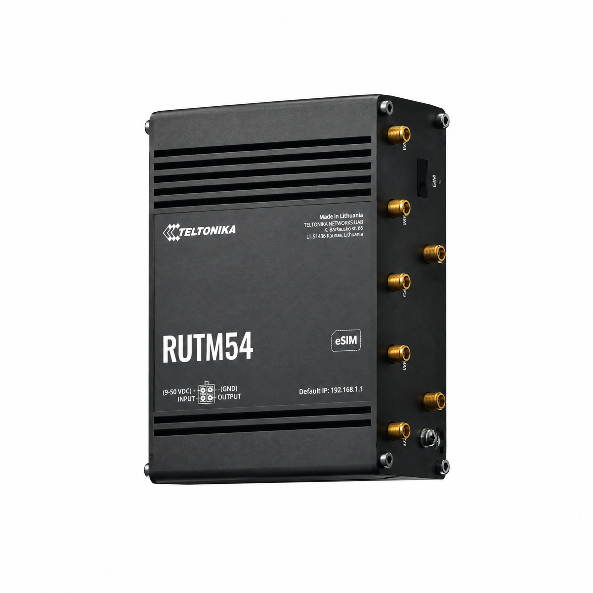 Teltonika RUTM54000000 5G Industrial Cellular Router with Dual-Band WiFi and Dual SIM Failover