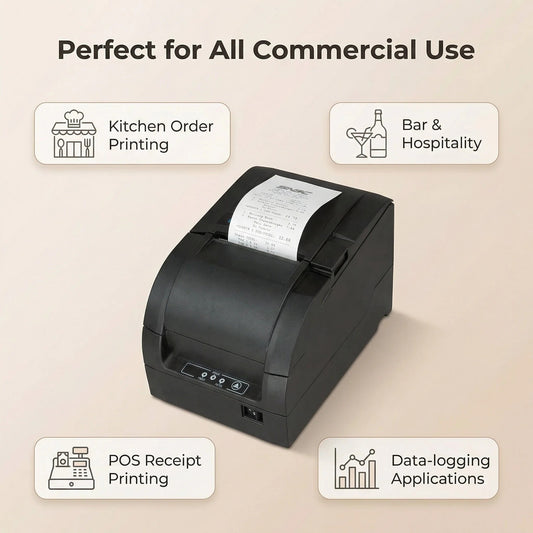SNBC BTP-M300A Impact Receipt Printer - Auto Cutter, USB, Serial, Ethernet, Black