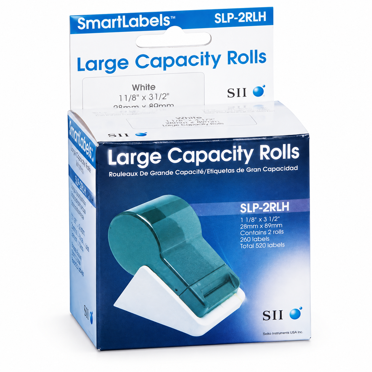 Seiko SLP-2RLH-PF (Pack of 5) High-Capacity Address Labels - 28mm x 89mm, 260 Labels/Roll, 2 Rolls/Pack