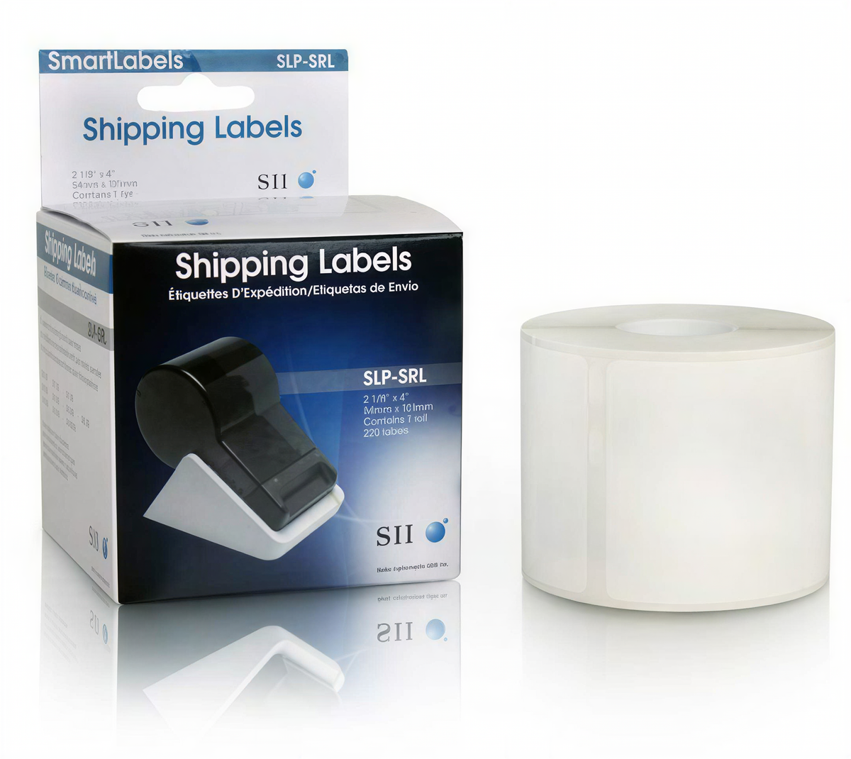 Seiko SLP-SRL(Pack of 5) White Shipping Labels for Direct Thermal Printing (54mm x 101mm)