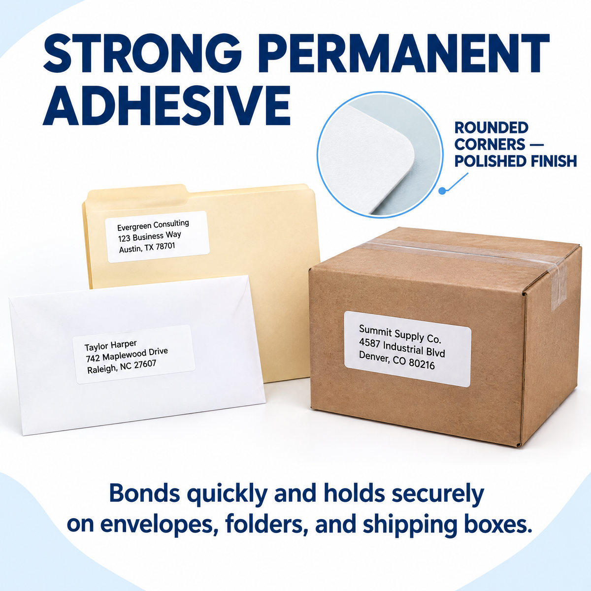 Seiko SLP-2RLH-PF (Pack of 5) High-Capacity Address Labels - 28mm x 89mm, 260 Labels/Roll, 2 Rolls/Pack