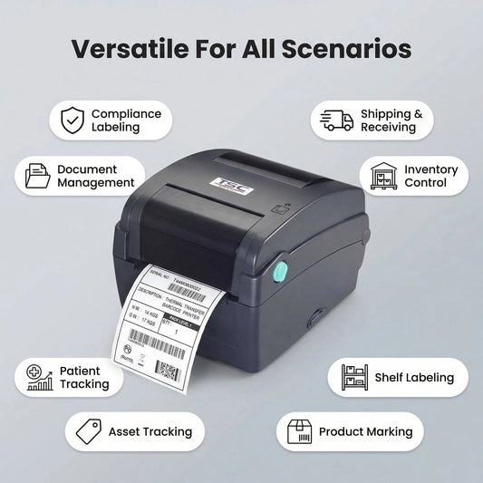 TSC TTP-345 Thermal Transfer Label Printer, 300 Dpi, 5 IPS, 3 Ports - USB, Parallel, Serial, Replaces 99-127A027-00Lf