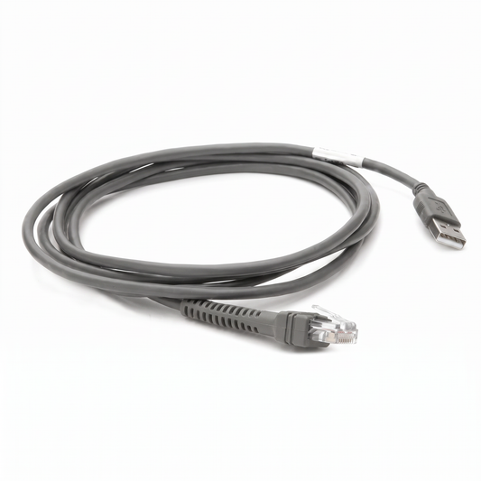 Zebra CBA-U21-S07ZBR Shielded USB Cable 7ft for DS2208 DS8178 DS9908 Barcode Scanners