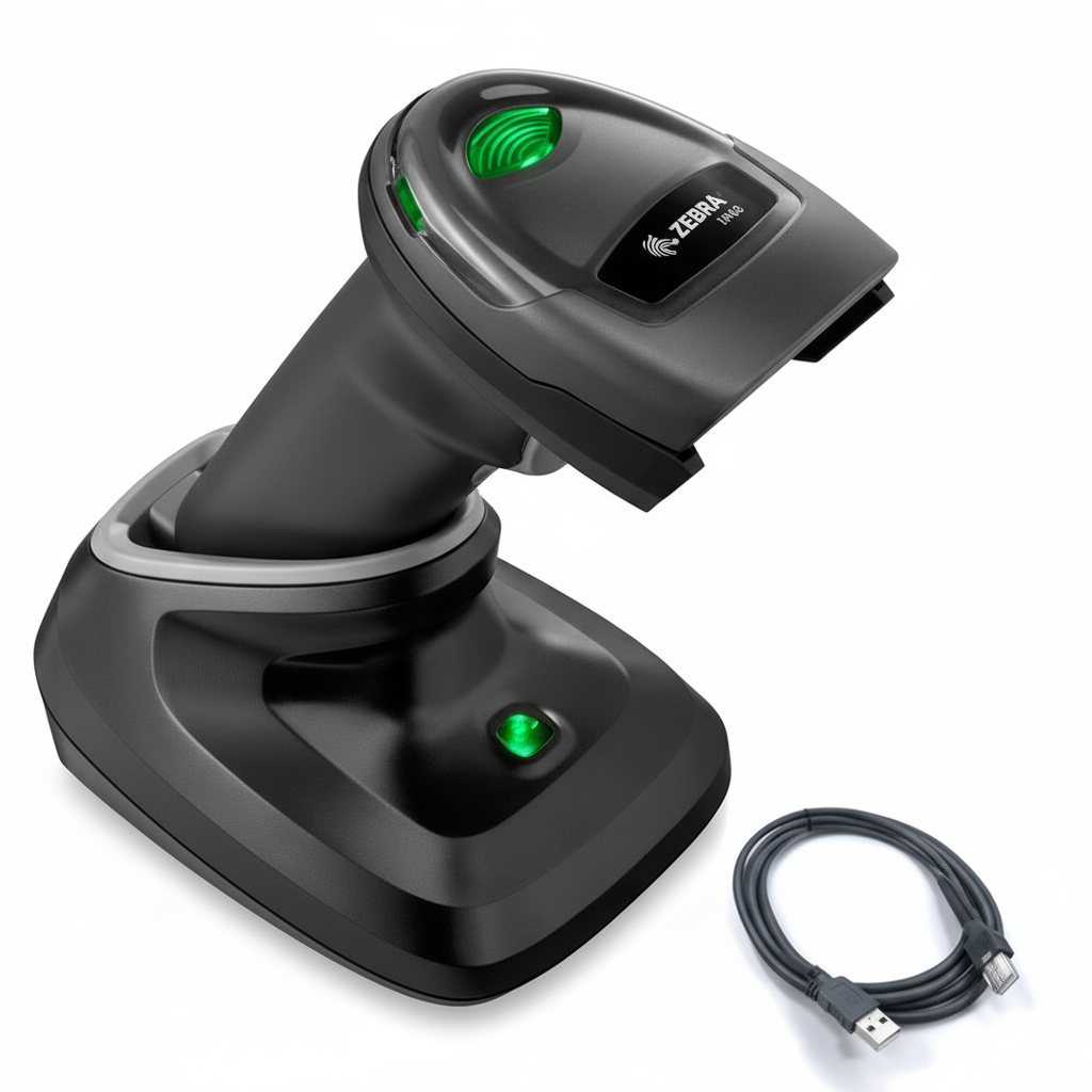 Zebra DS2278-SR00006ZZWW Barcode Scanner, 2D Imager, Cordless - USB Kit with Presentation Cradle - White