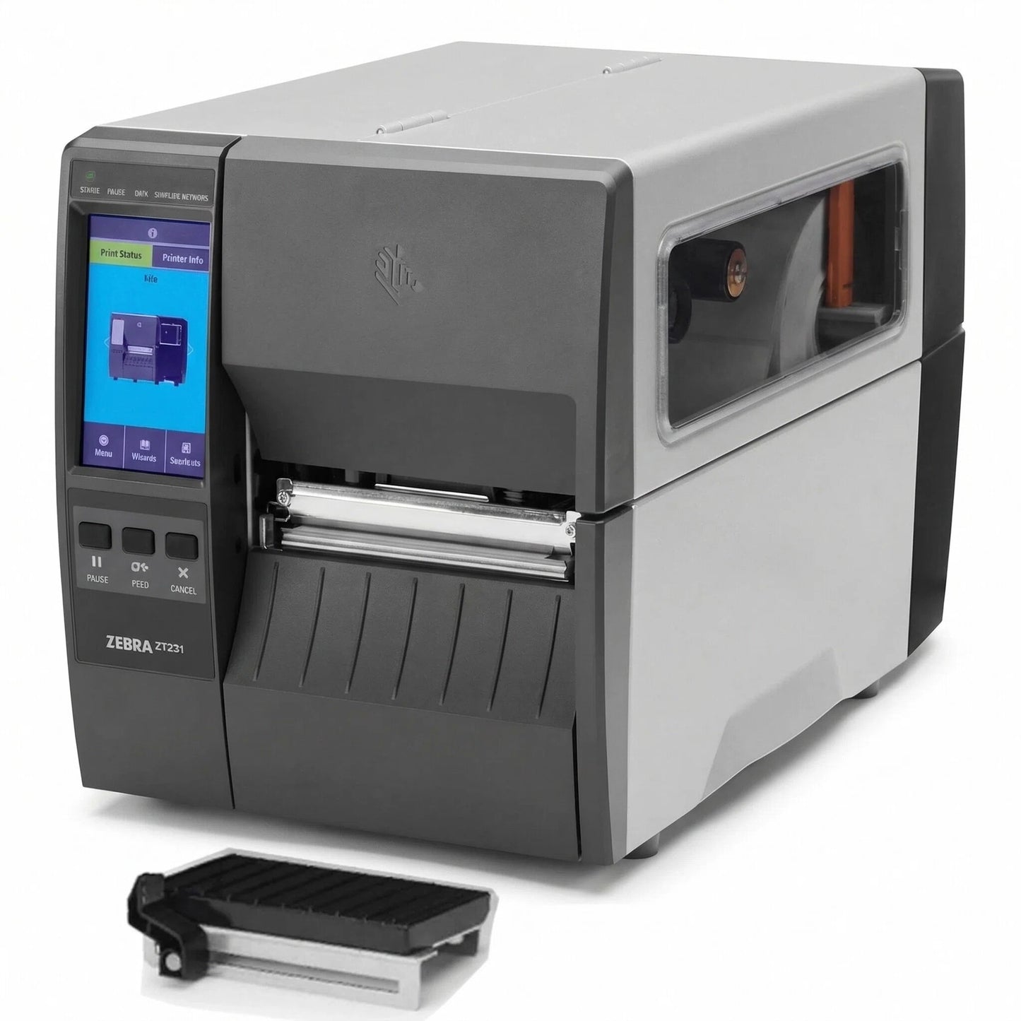 Zebra ZT23142-D01000FZ ZT231 4 Inch Direct Thermal Industrial Printer - 203 DPI, Tear-Off, USB, Serial, Ethernet, Bluetooth Low Energy, USB Host, US Cord