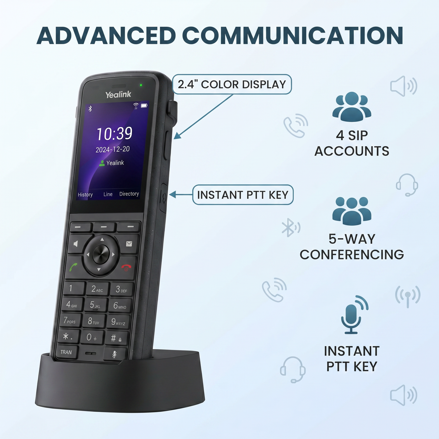Yealink AX86R Ruggedized Wi-Fi 6 IP Phone with IP67 Rating for Mobile Enterprise Communications