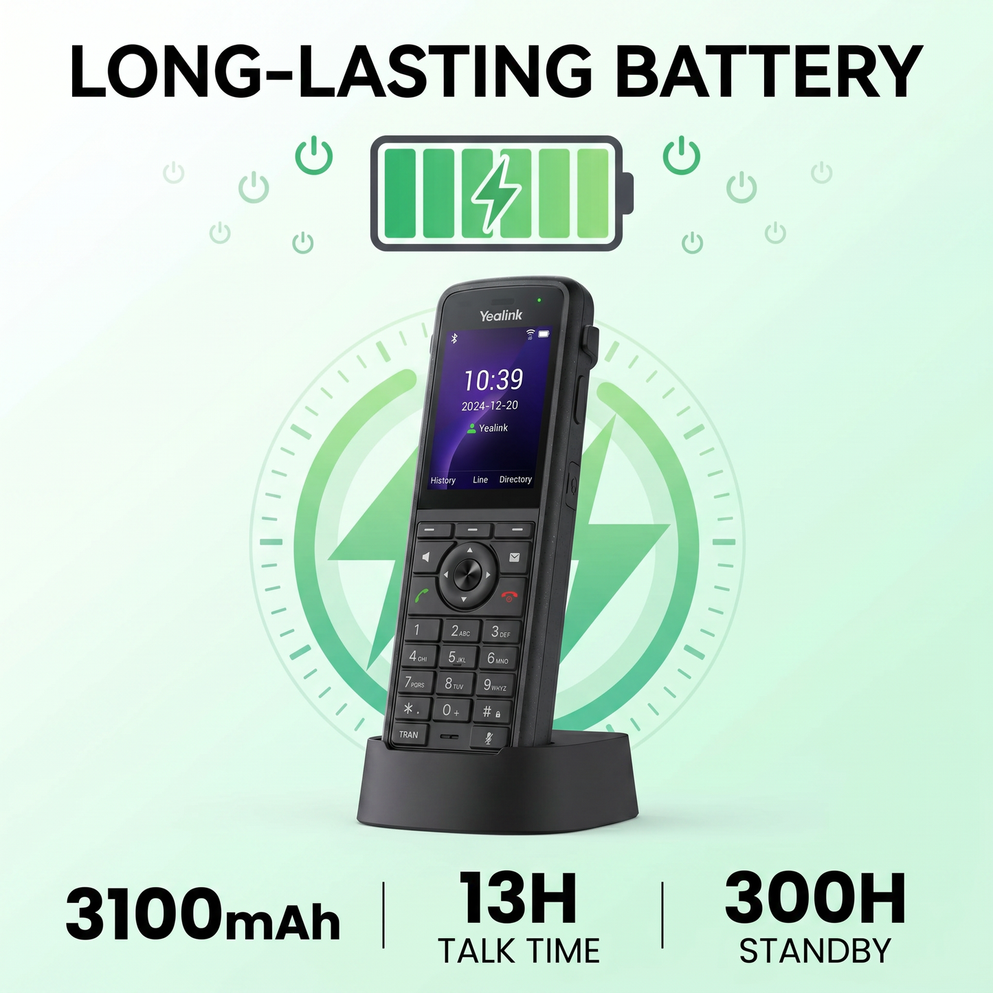 Yealink AX86R Ruggedized Wi-Fi 6 IP Phone with IP67 Rating for Mobile Enterprise Communications