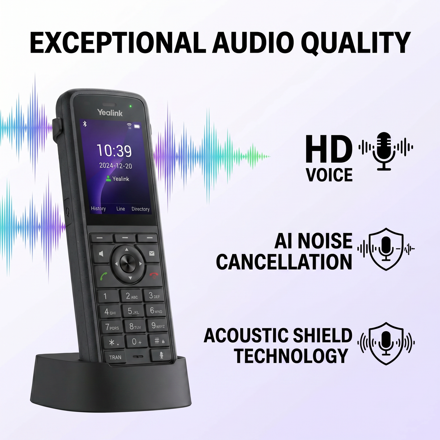 Yealink AX86R Ruggedized Wi-Fi 6 IP Phone with IP67 Rating for Mobile Enterprise Communications