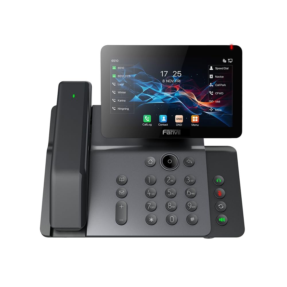 Fanvil V66-Pro Premium IP Phone | 7-inch Adjustable Touch Screen, 20 SIP Lines Built-in 2.4G/5G Wi-Fi (Wi-Fi 6) and Wireless Bluetooth
