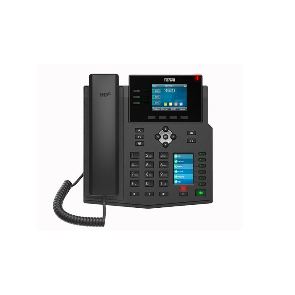 Fanvil X4U v2 IP Phones ｜12 SIP Lines 2.8" (240x320) Color Display, PoE and Gigabit Ethernet Bluetooth via USB Dongle