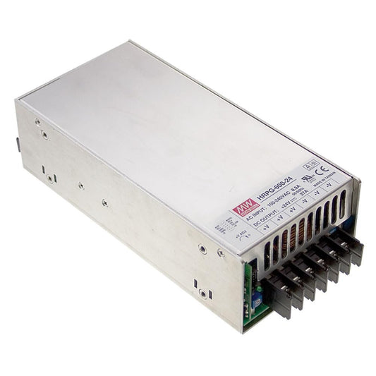 Mean Well HRP-600-24 Power Supply | Single Output, Enclosed, 24 Volt