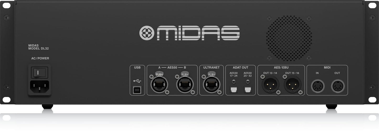 Midas DL32 Stage Box with Microphone Preamplifiers | 32 Input, 16 Output